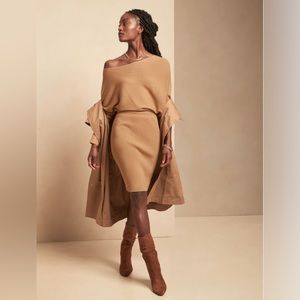 Banana Republic off shoulder sweater dress, size M